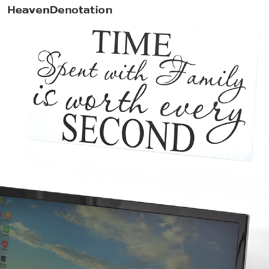 1 Pc Stiker Dinding Decal Desain Time Spent With Family Is Worth Every Second Untuk Rumah