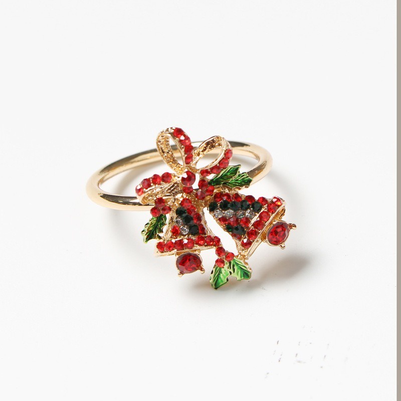 1pc Cincin Serbet Desain Rusa Natal Untuk Dekorasi Meja