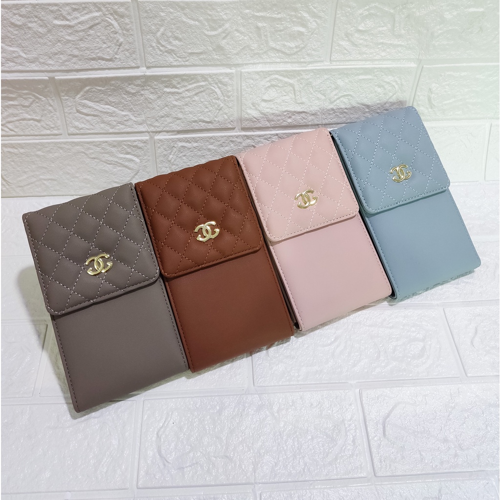 DG24912 𝘾𝙝𝙖𝙣𝙚𝙡𝙡𝙞 𝙎𝙡𝙞𝙣𝙜 Tas HP &amp; Dompet CH in One Termurah