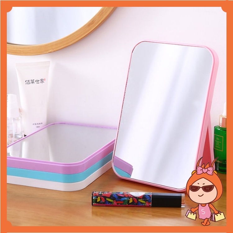 Cermin Kaca Make Up Rias Beauty Miror Persegi