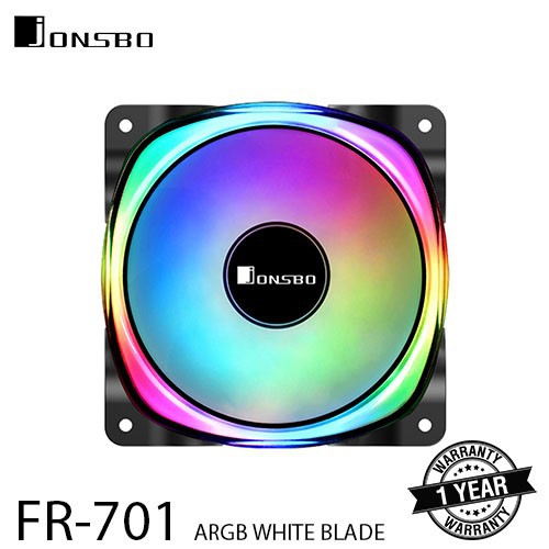 JONSBO FR-701 ARGB Fan Case 5V 3Pin 12CM (WHITE BLADE)