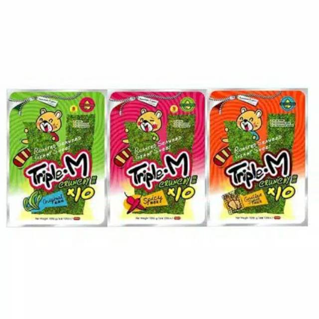 

TRIPLE M ROASTED SEAWEED THAILAND 60GR GIANT SHEET