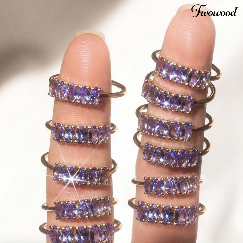 3pcs Cincin Bentuk Mata Kucing Bahan Alloy Untuk Wanita