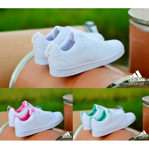 adidas neo advantage premium shoes sepatu kets running olahraga pria wanita warna putih size 37-43