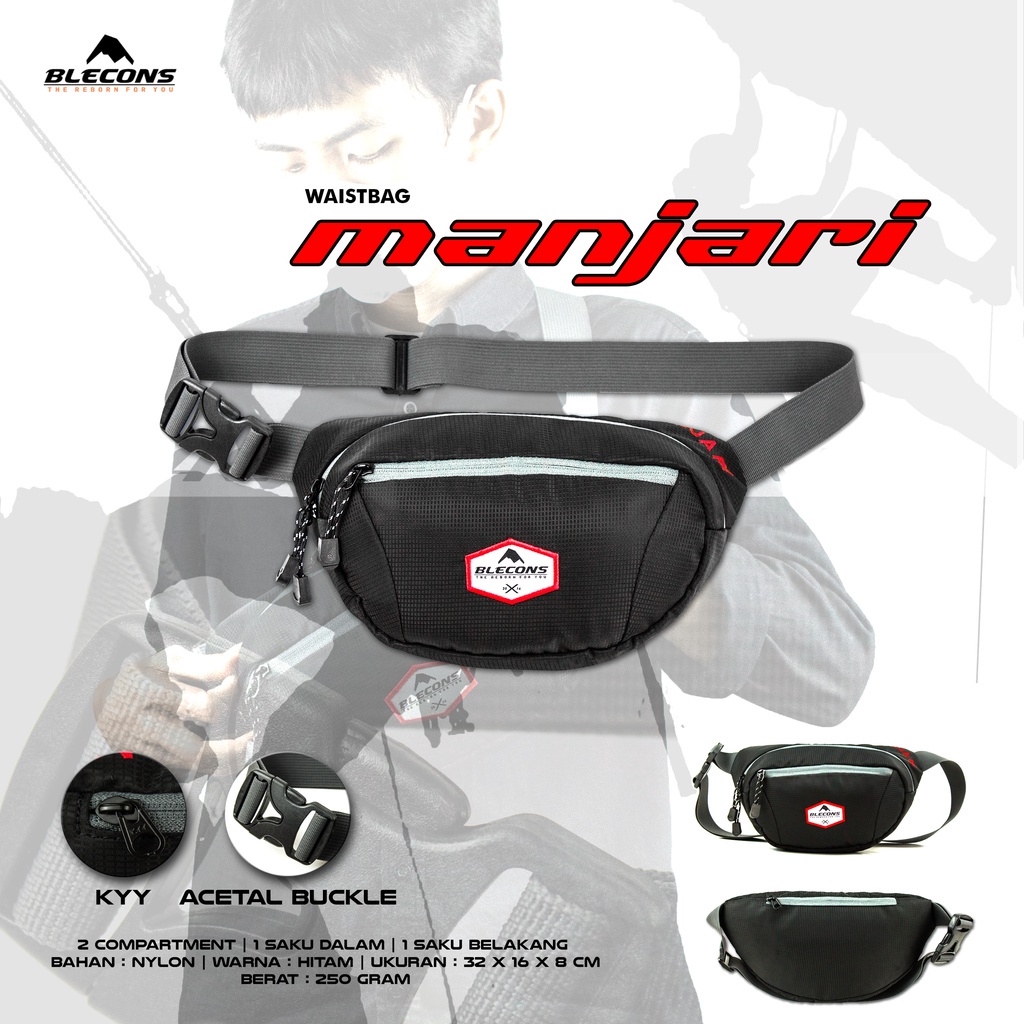 WAISTBAG BLECONS MANJARI HITAM