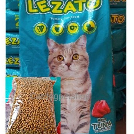 Lezato Cat food Tuna 1kg repack makanan kucing murah