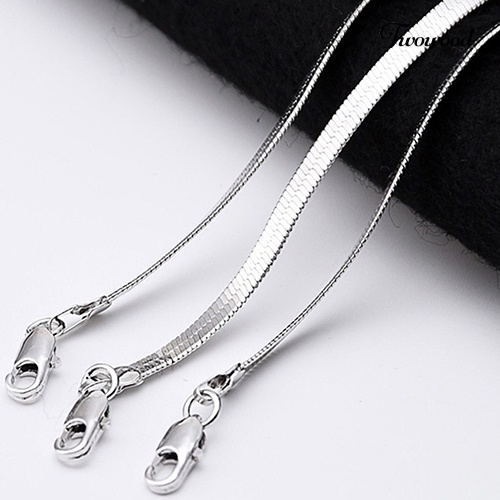 Kalung Choker Rantai Ular Lapis Silver Untuk Pria Dan Wanita