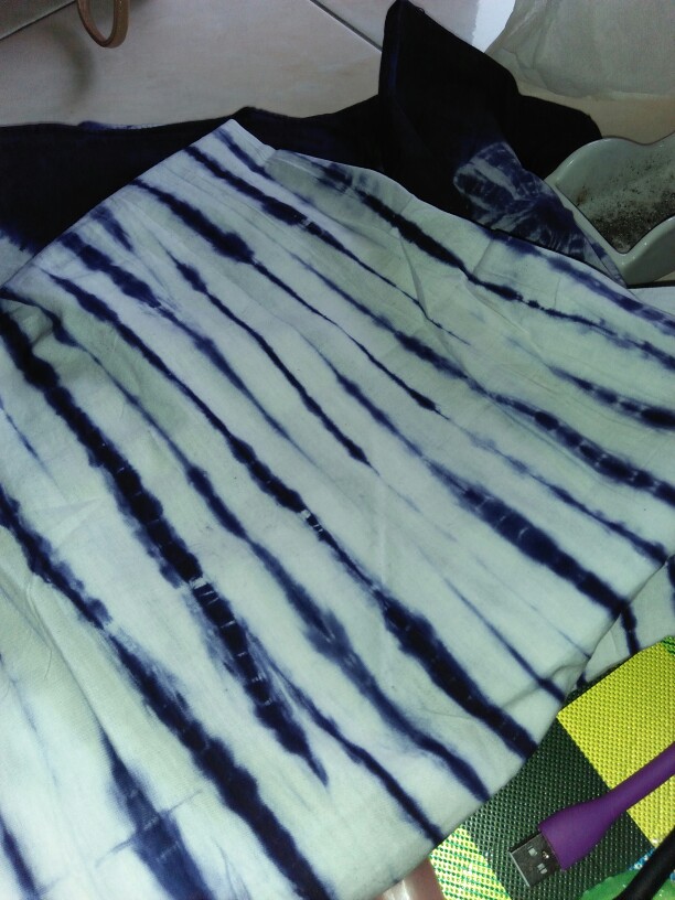Gamis Rempel Shibori Rempel Batik Modern Handmade Jumputan Baju Muslim Tie Dye Sibori Pesta Kantoran