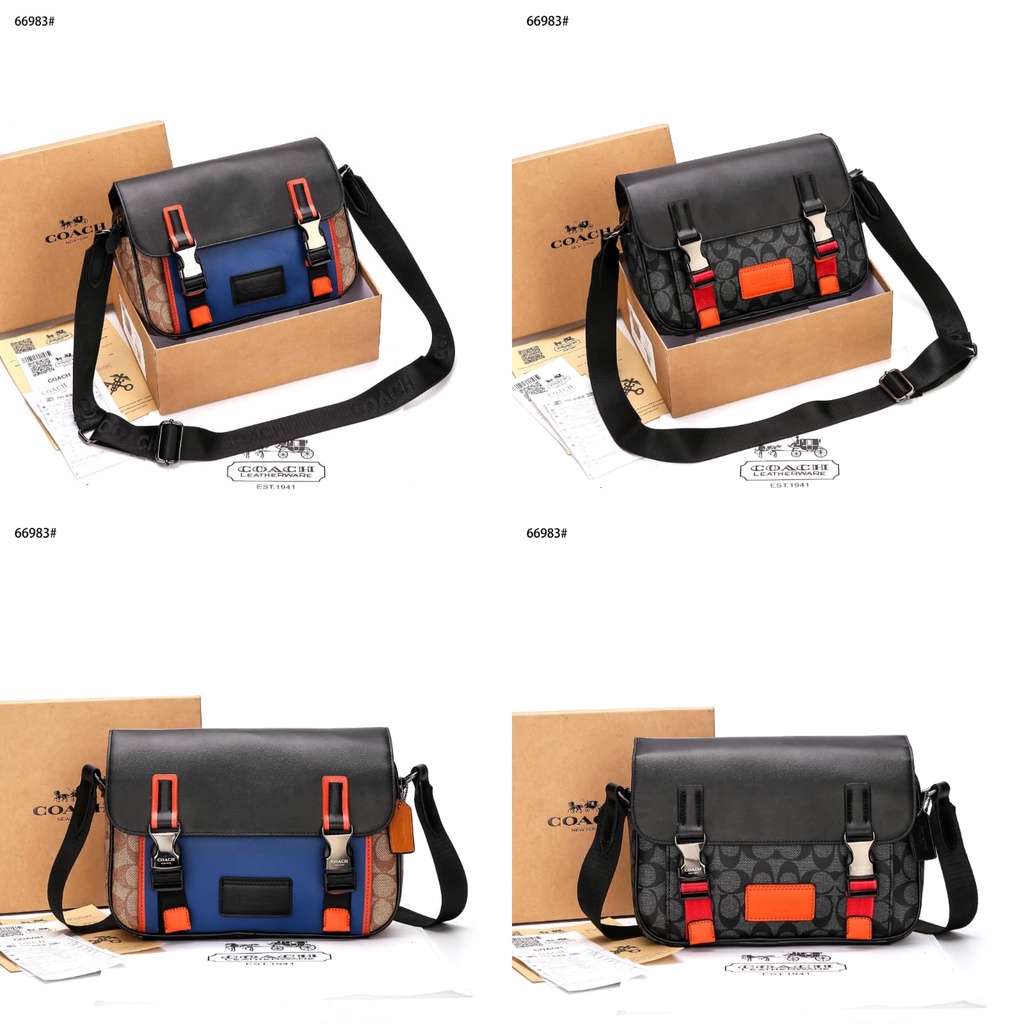 Coa Track Crossbody In Color block Signature 66983