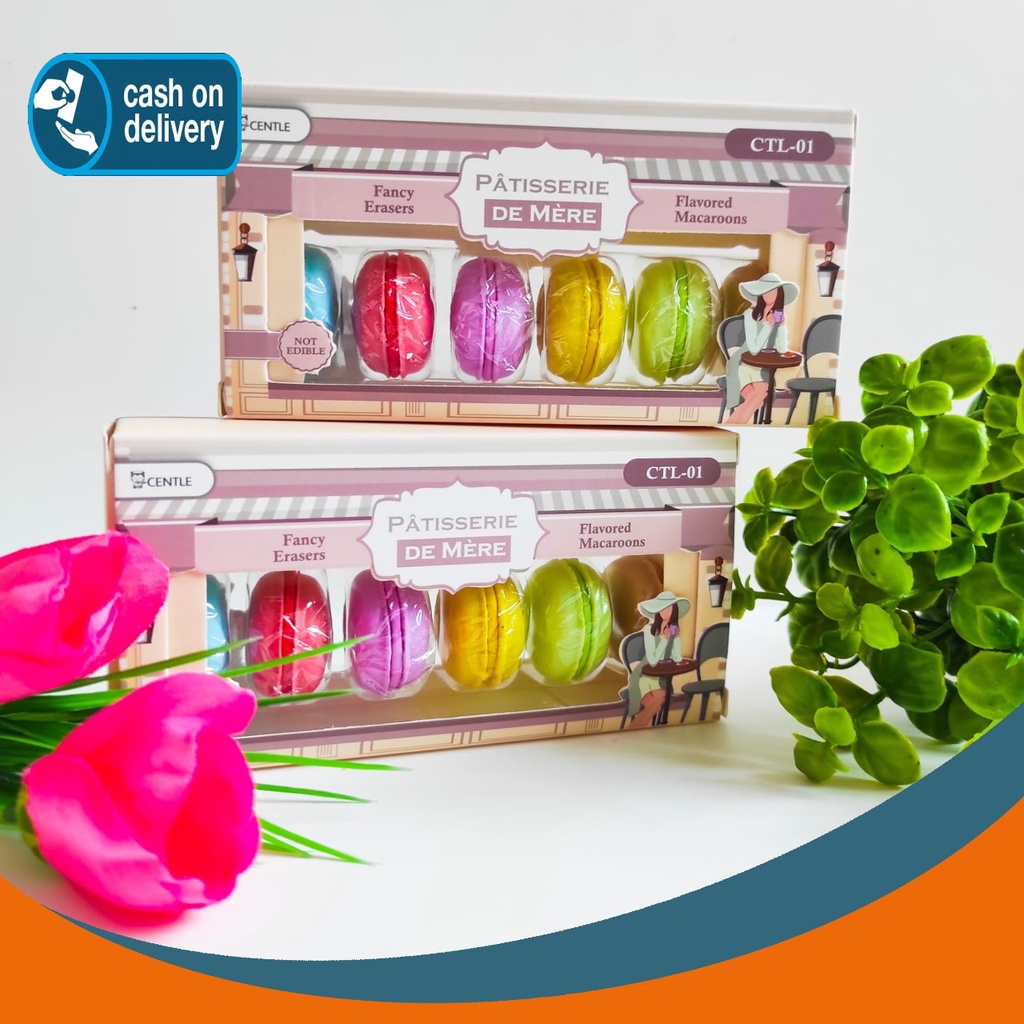 

PENGHAPUS MAKARON MACARON HAPUSAN ERASER BENTUK LUCU UNIK ALAT TULIS ANAK SETIP STIP