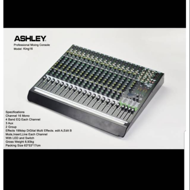 PROMO MURAH MIXER ASHLEY KING16/KING 16 MIXER AUDIO ( 16 CHANNEL )ORIGINAL
