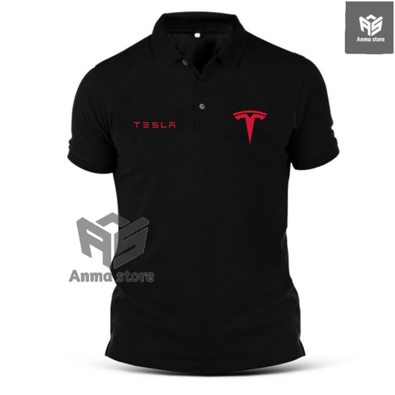 Kaos Kerah Polo shirt Tesla Sport