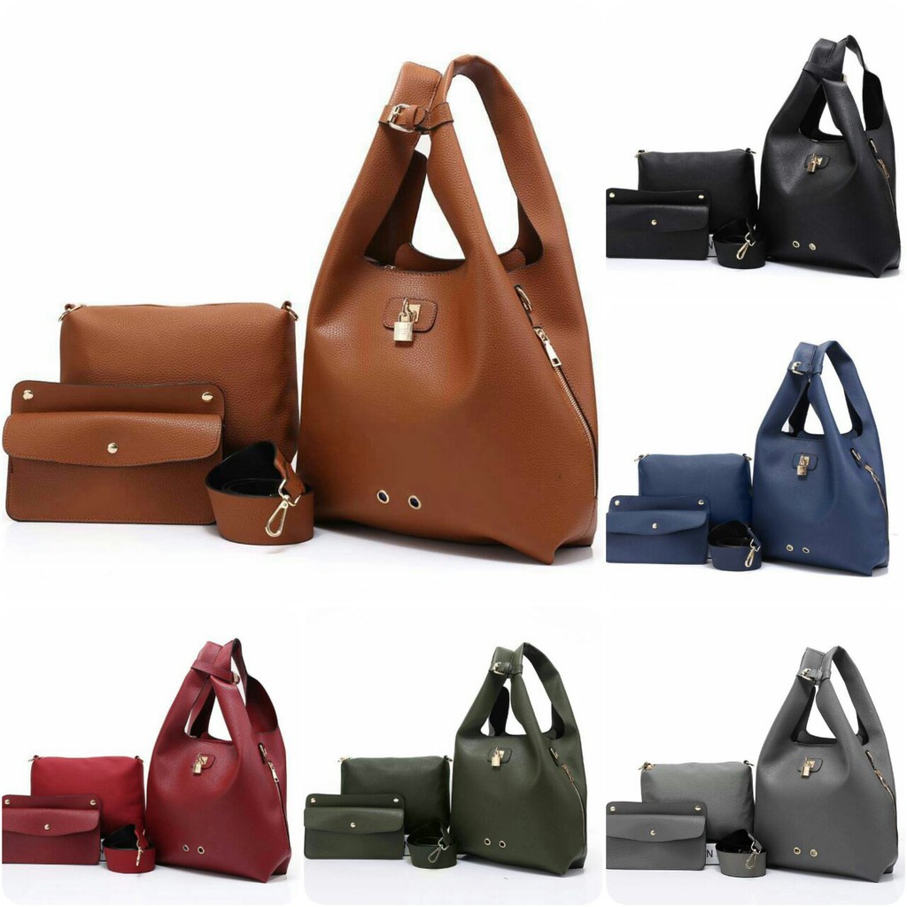 SALEEE  TAS LV HOBO SET 3in1 WANITA 9131 TAS IMPORT BATAM TAS BRANDED WANITA MURAH