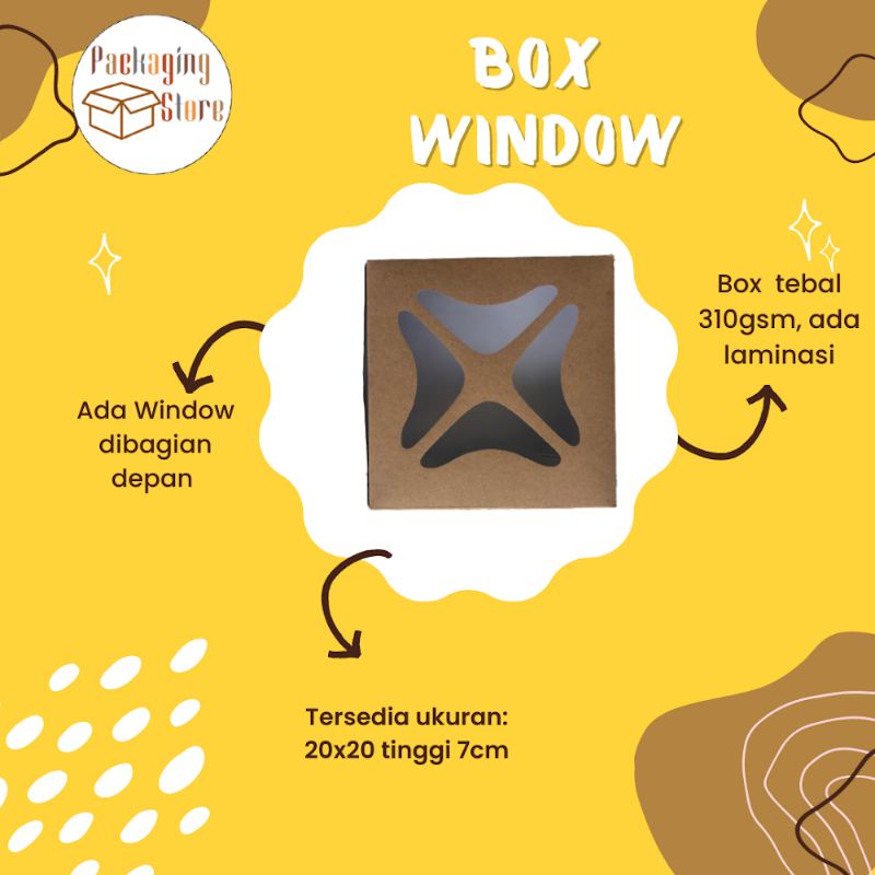 

Box Window 20x20cm /Box Nasi 20x20cm / Kardus Nasi 20x20