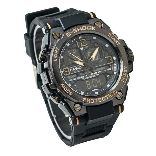 BISA COD !!!! JAM TANGAN PRIA G-SHOCK CASIO METAL RUBBER GST 8600 DUAL TIME / JAM TANGAN