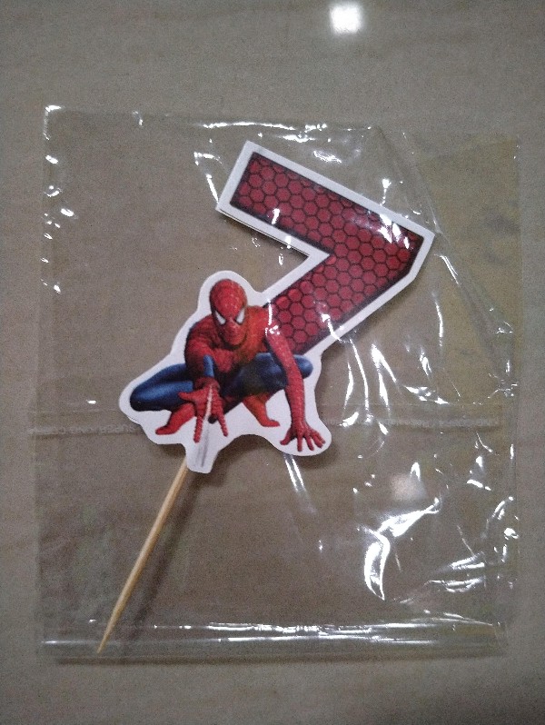 Topper Cake/cupcake, Hiasan Kue Ulang Tahun, Motif <br />spiderman