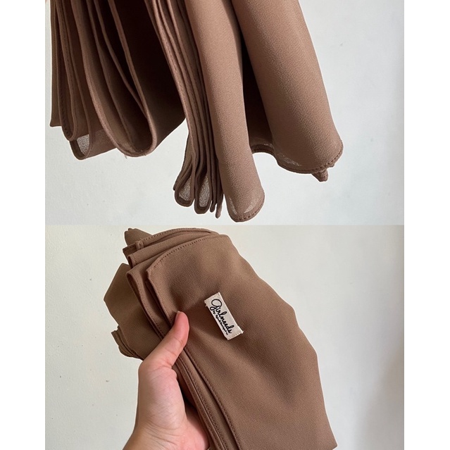 ARUMI / PASHMINA MALAY (BISA SYAR'I UKURAN BARU -+200x75)-New Peanut