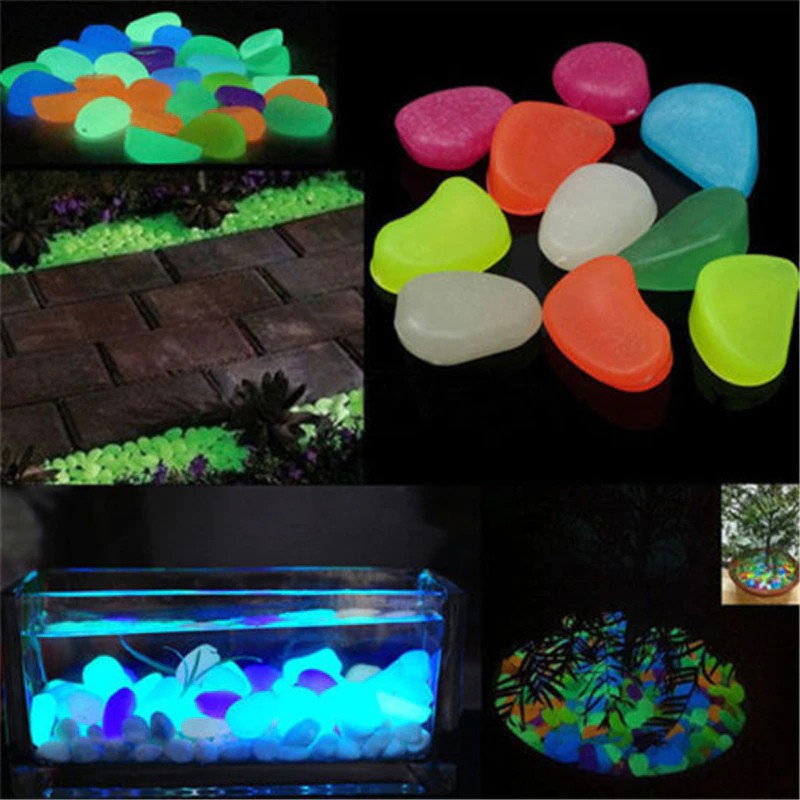 (MAINANKYU) BATU HIAS GLOW IN THE DARK LUMINOUS STONE PEBBLE BATU AKUARIUM AQUARIUM TAMAN KOLAM POT HIAS IMPOR