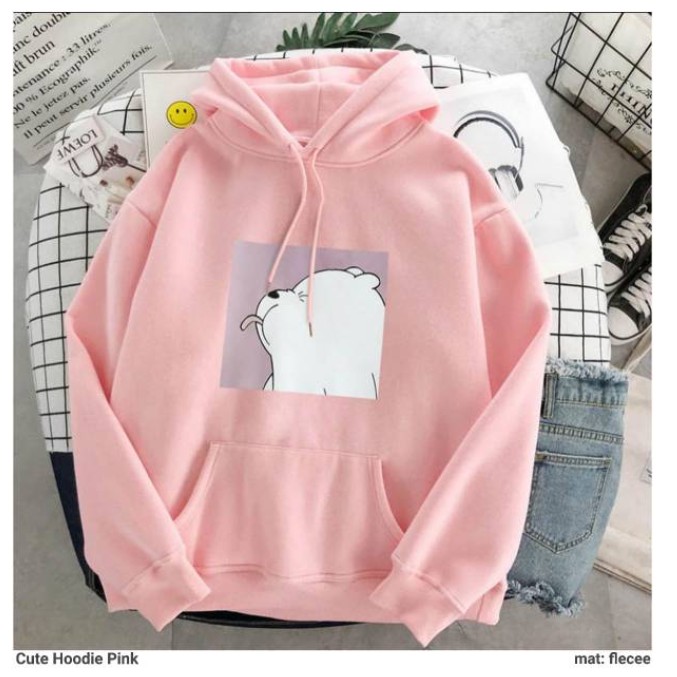 SWEATER WANITA CUTE BEAR FLEECE TEBAL PREMIUM TERBARU,