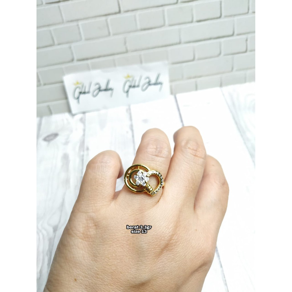 CINCIN MOTIF  MATA GOLD PERAK ASLI S925 GLOBAL JEWELLERY CG081