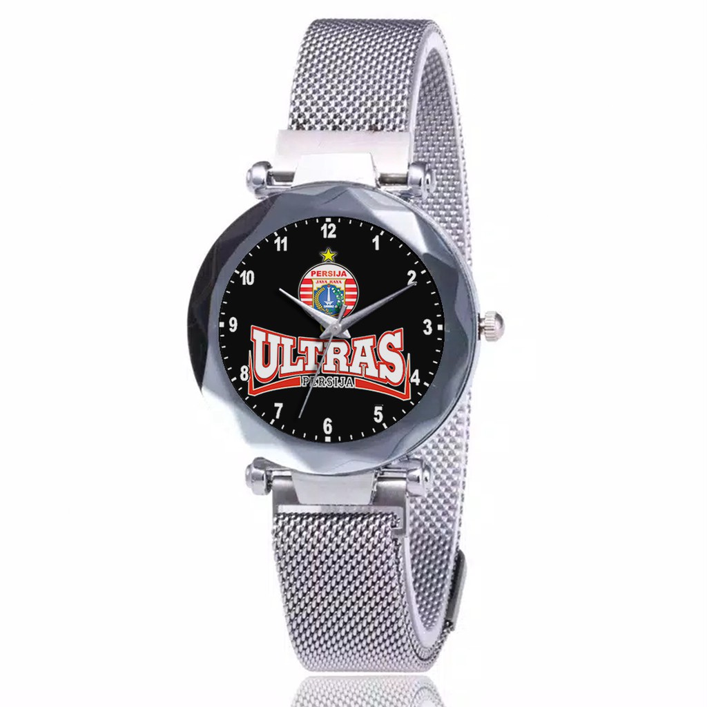 Jam Tangan Wanita Custom - PERSIJA Free Box &amp; Batre Cadangan