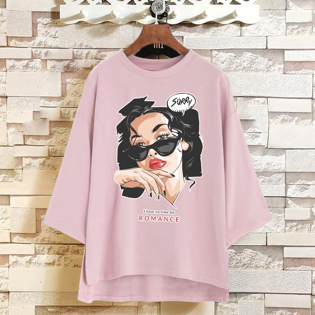 PUFFY_ID kaos tunik wanita oversize ROMANCE tshirt bigsize cewek premium