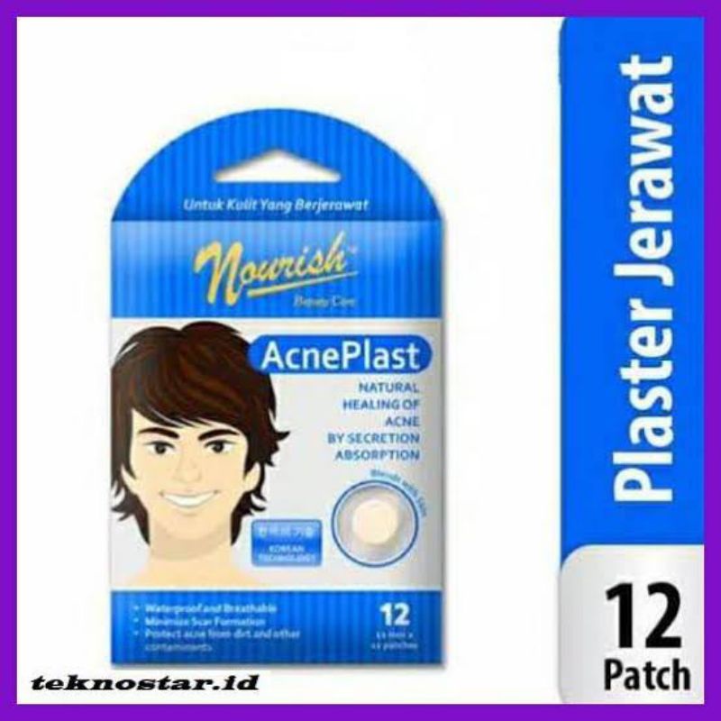 ORIGINAL NOURISH ACNEPLAST PLESTER PENUTUP JERAWAT BOY 1 PACK ISI 12 PC