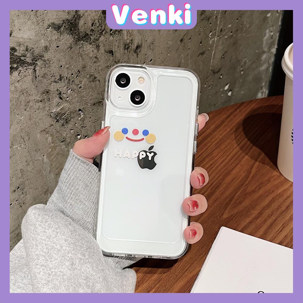 iPhone Case Clear Case Soft Thick TPU Shockproof Super Transparent Protection Camera Plating Button Cute Smiley Simple For iPhone 13 Pro Max iPhone 12 Pro Max iPhone 11 iPhone7Plus