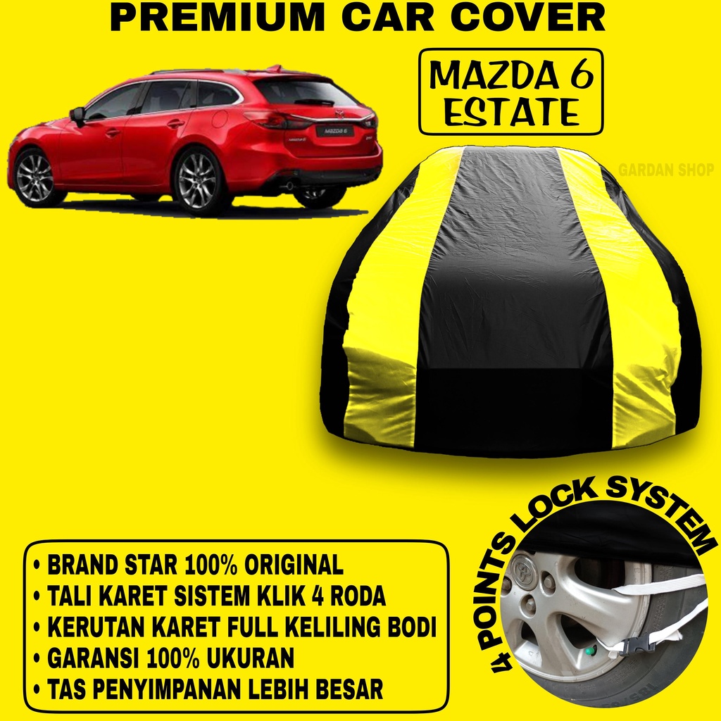 Body Cover MAZDA 6 ESTATE Sarung Strip KUNING Penutup Pelindung Bodi Mobil Mazda 6 Estate PREMIUM