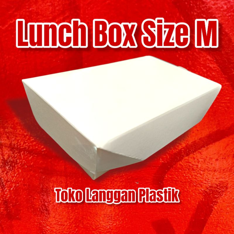 Paper Lunch Box Size M | Lunch Box Paper | Kemasan ayam geprek | Box ayam geprek