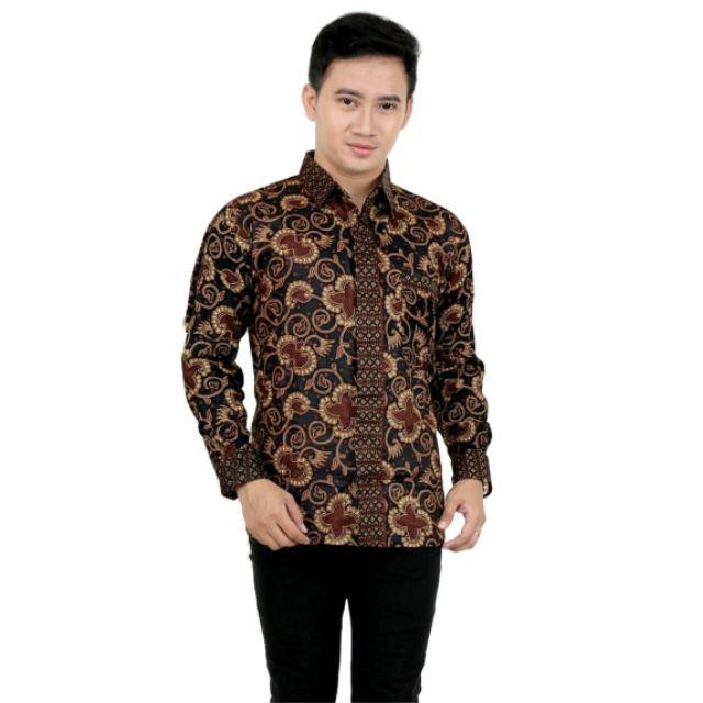 Diskon Bswart Batik Hrb026 Kenongo Hem Pendek Padi Pekalongan M L Xl Batik Pria Murah