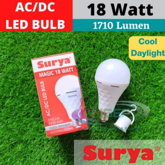 Surya LED AC DC Genius Ajaib 18w Lampu Emergency Lamp LED Darurat MAGIC