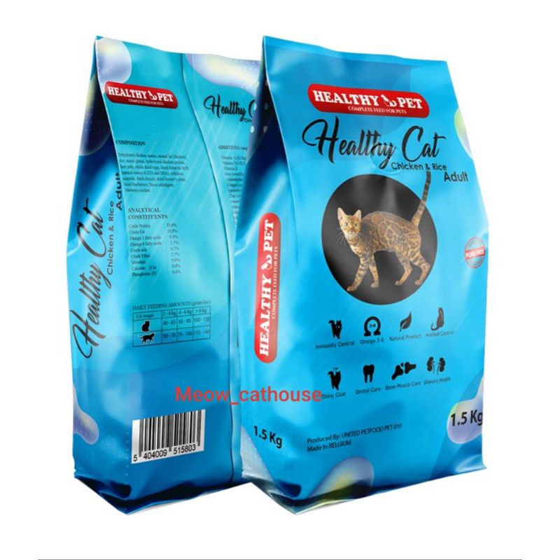 Makanan Kucing Premium Healthy Pet Chicken & Rice Adult freshpack 7,5kg