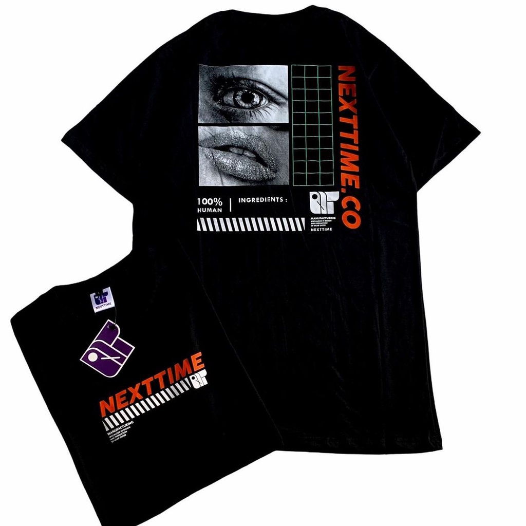 T-SHIRT KAOS DISTRO LIP & EYE NEXT TIME ORIGINAL