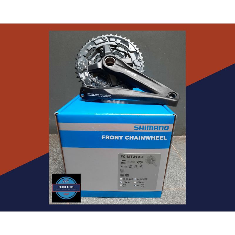 Terlaris Crank Holo Tech Shimano 3 Susun Alloy 44 - 32 - 22T Sepeda Mtb