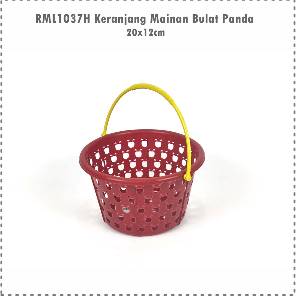 Keranjang Mainan/Keranjan Penyimpanan Serbaguna Panda - Bulat