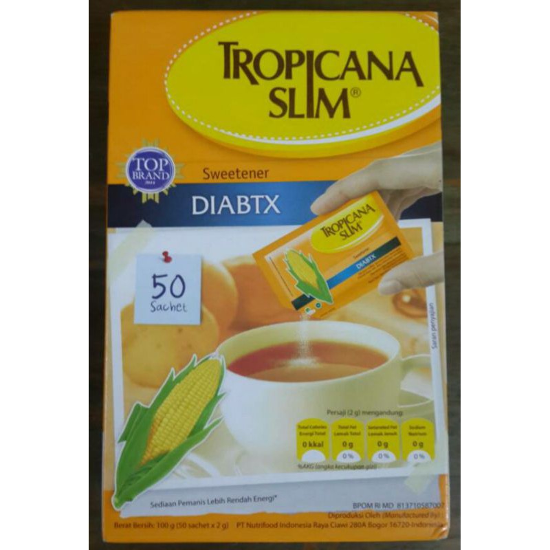 

Tropicana Slim Diabetx isi 50 seset