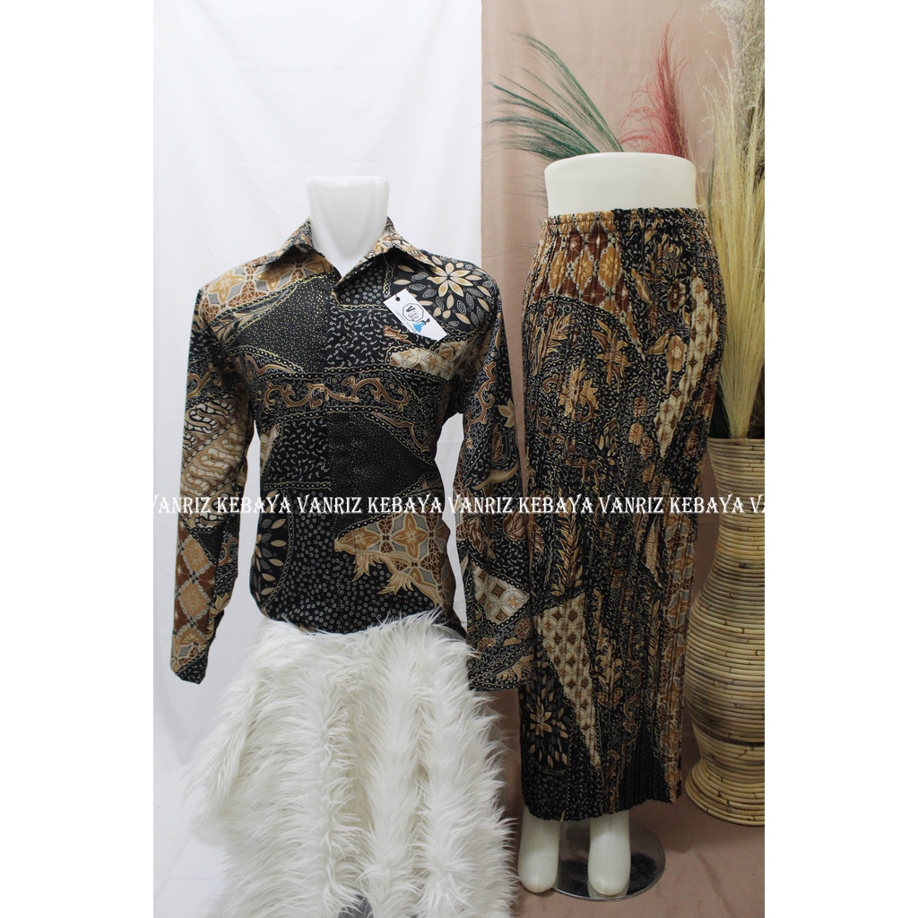 Baju Batik Couple, Kemeja Batik Couple, Batik Couple, Batik Couple Lengan Panjang, Rok Plisket Couple