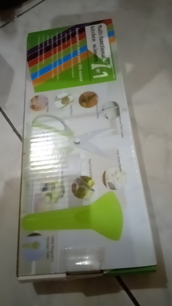 Multifunction 8in1 Professional Kitchen Scissors Gunting Pisau Dapur Ajaib Serbaguna Stainless Steel