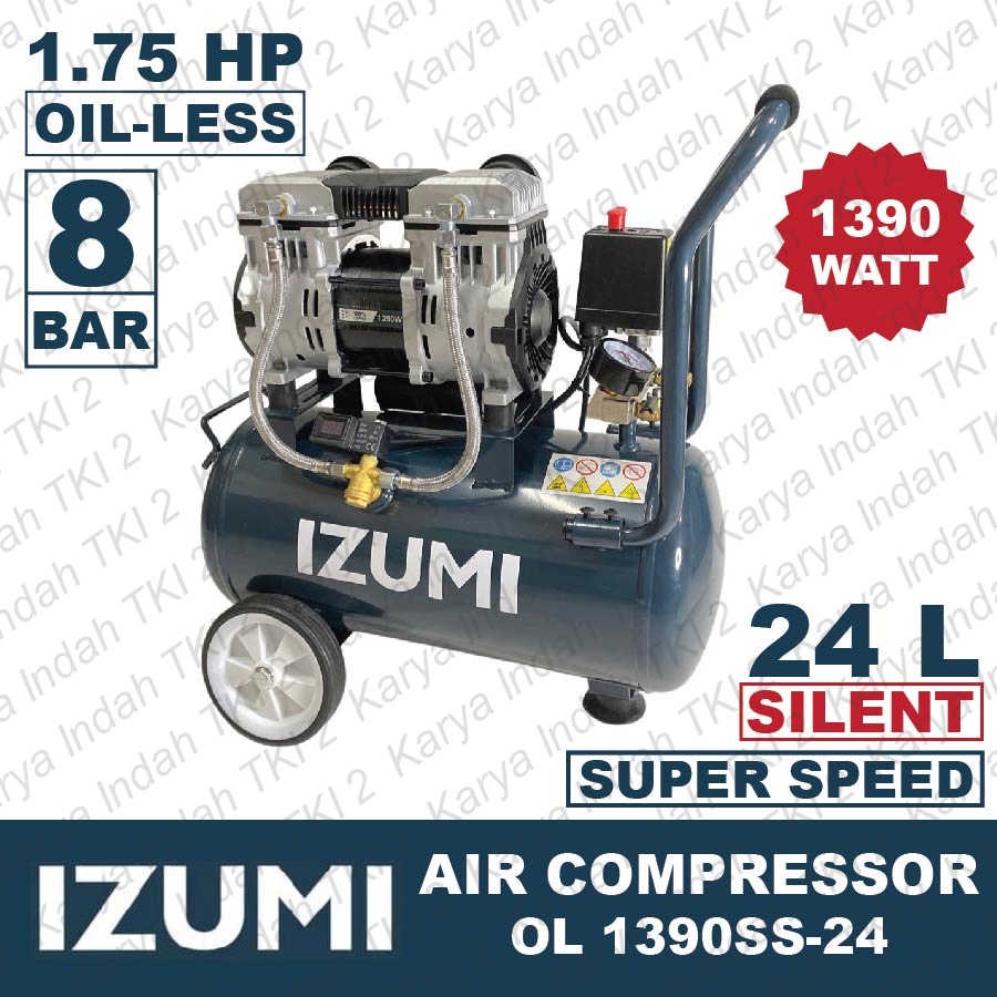 SUPER SPEED Air Compressor IZUMI OL1390SS-24 Mesin Kompresor Angin 24L 1.75HP 24 Liter OL 1390 SS 24