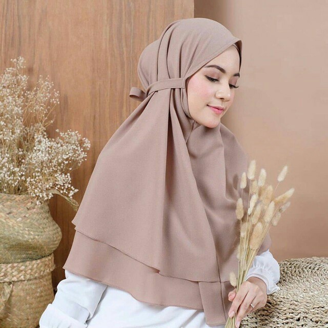 Alny Hijab - Hijab bergo Maryam 2 layar diamond Italiano / bergo diamond 2 layer