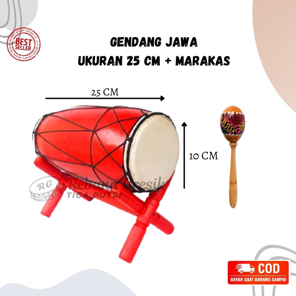 Gendang Jawa Kendang Tradisional Jumbo Ukuran 50 cm