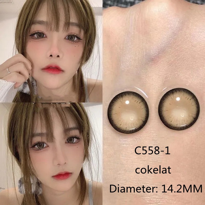 （COD）1 pasang lensa kontak berwarnasoftlens matasoftlenscairan softlenssoftlens dubai