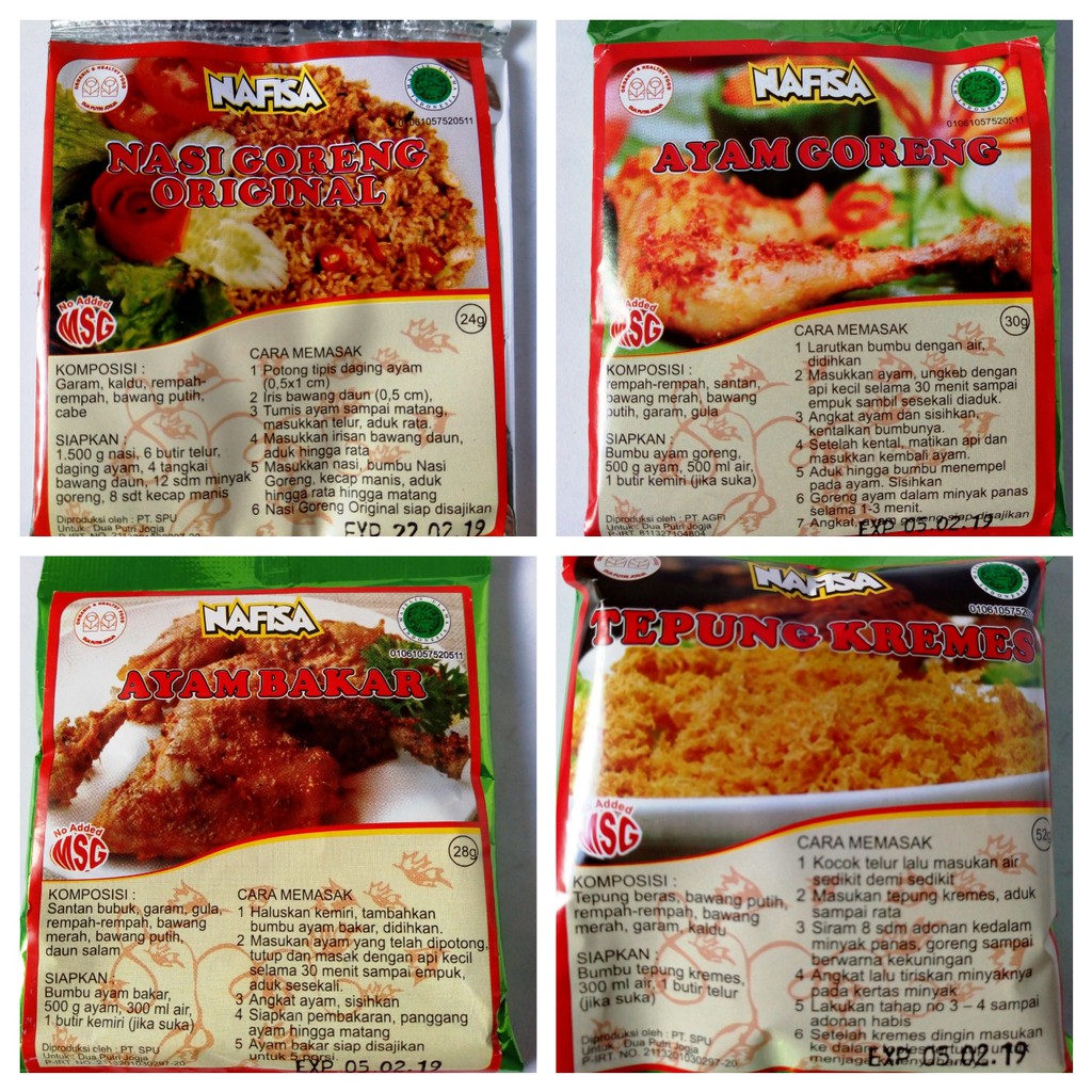 

BUMBU INSTAN NON MSG NAFISA