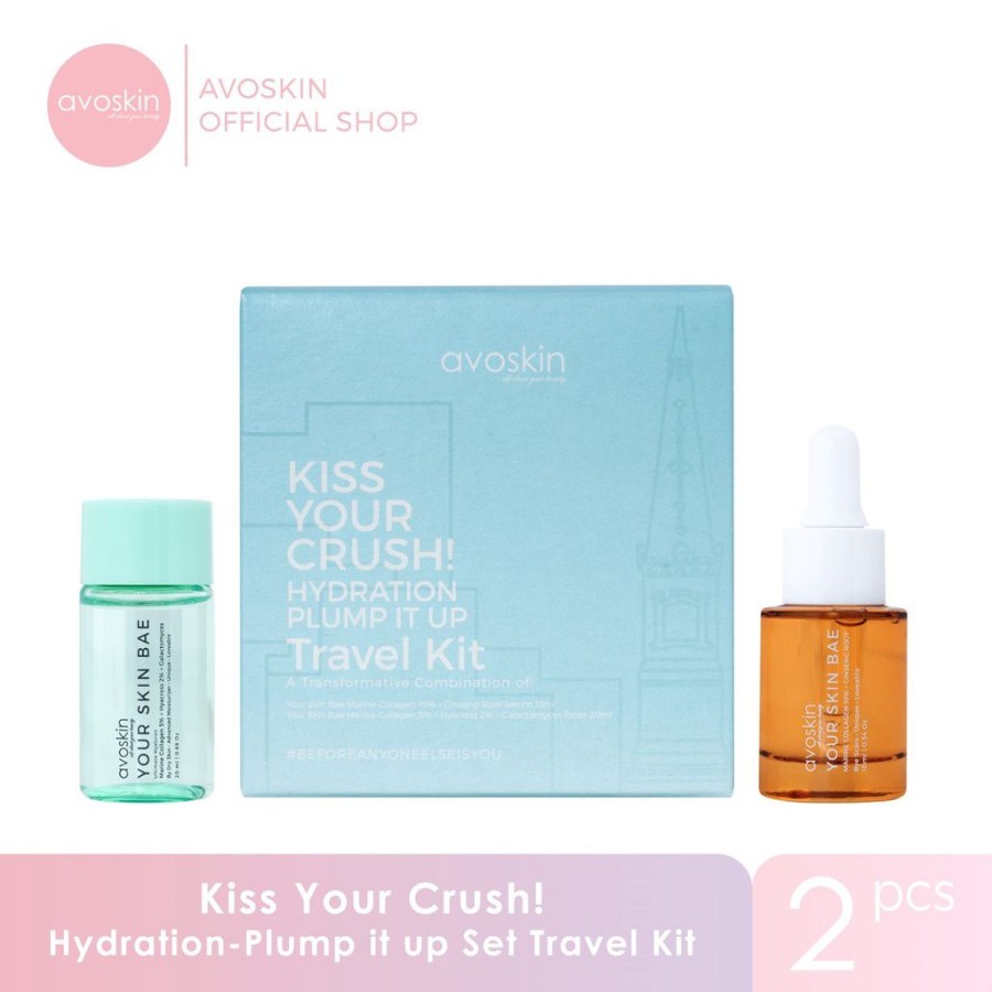 ✨ AKU MURAH ✨ [TRAVEL KIT] Avoskin Your Skin Bae Kiss Your Crush Hydration Plump It Up Travel Kit