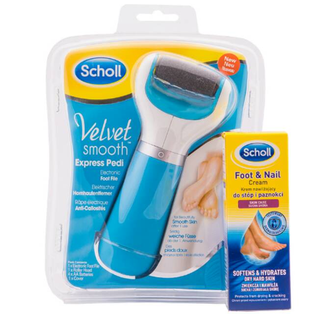 scholl velvet smooth device penghalus tumit free scholl foot nail cream 100% original