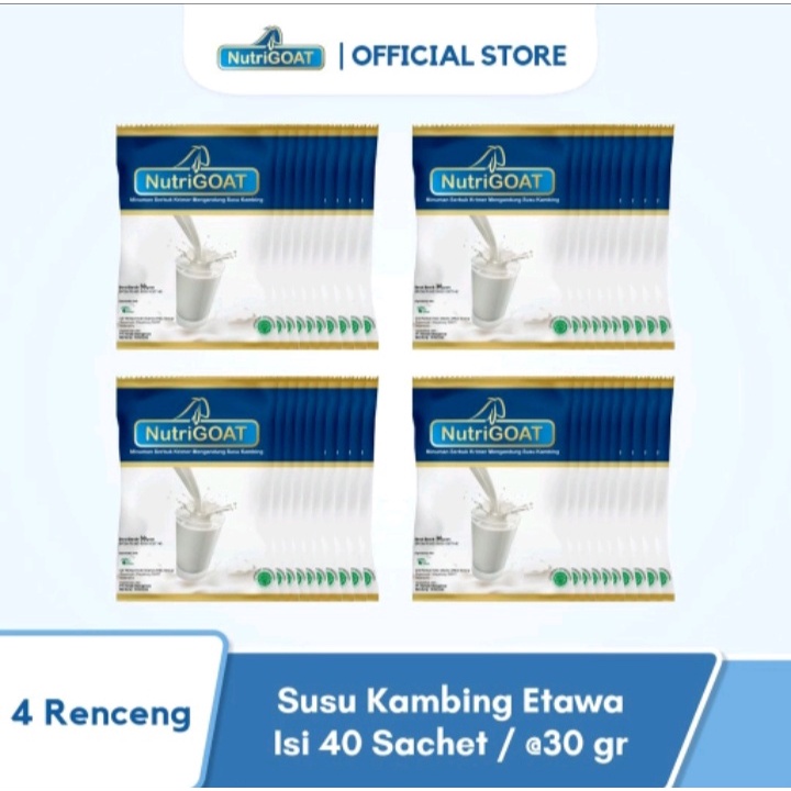 NUTRIGOAT 4 Renceng/ Susu Etawa / Susu Kambing  Etawa 30 GR