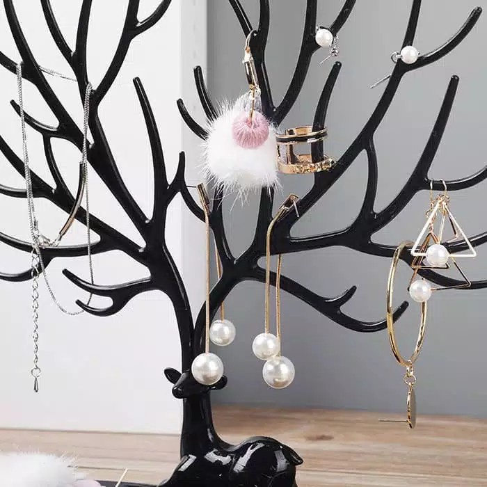Rak Display Penyimpanan Perhiasan Kalung Anting Bentuk Tanduk Rusa