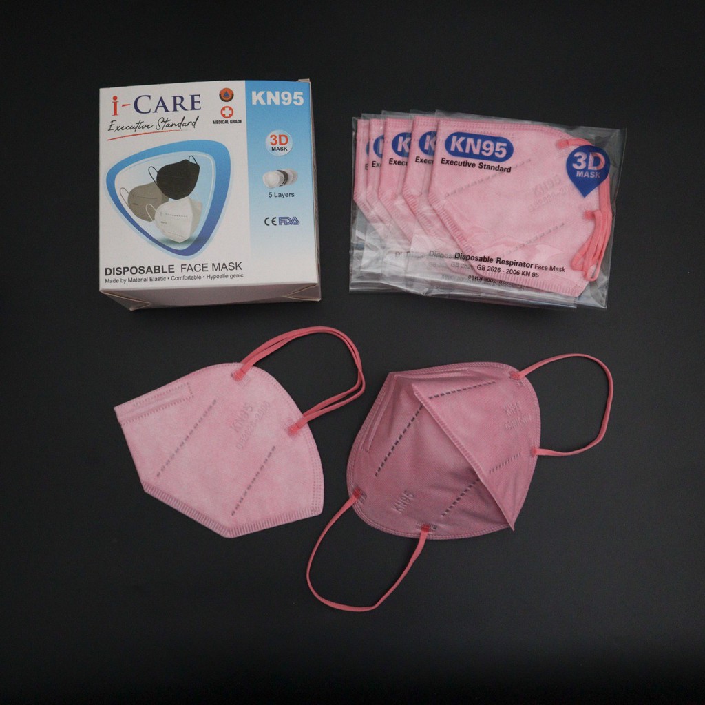 Earloop KN95 i-Care 1 Kotak isi 20pcs Masker 5ply KN95 Icare Single Pack - Big Plaza