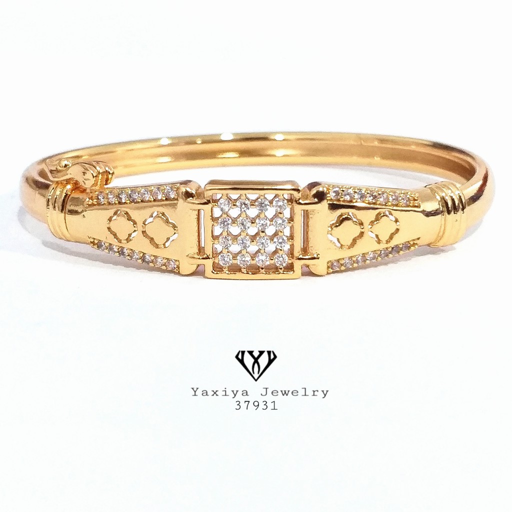 

Gelang Tangan permata Perhiasan Imitasi lapis emas 18K Yaxiya 1236